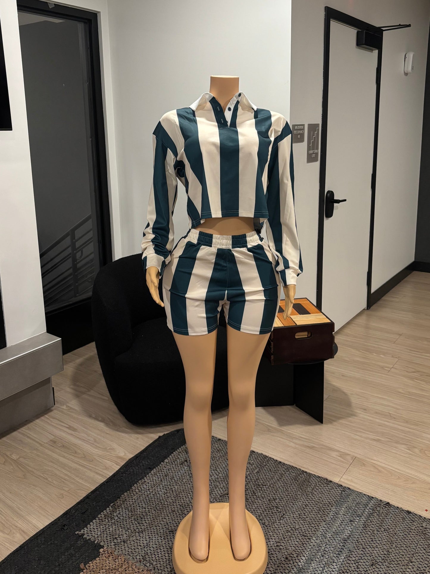 Striped Short Set