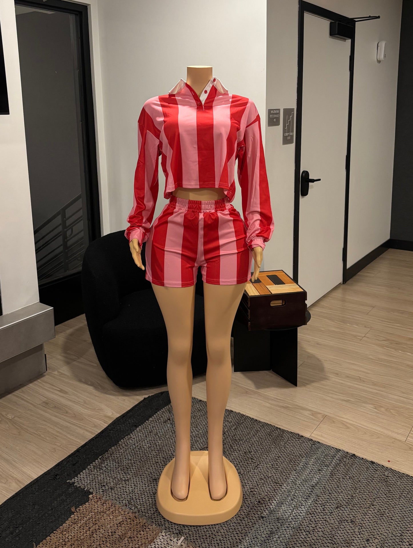 Striped Short Set